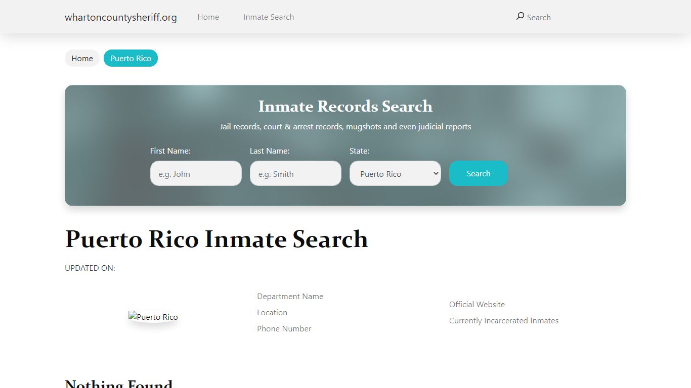 Puerto Rico Inmate Search – %authority% Offender Lookup